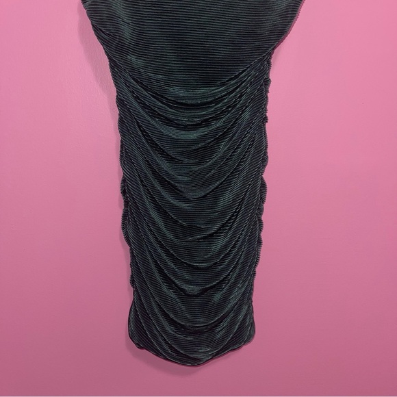 Lucy in the Sky Dress Women's Size‎ Medium Dark Green Turquoise Mini Ribbed - Picture 7 of 12